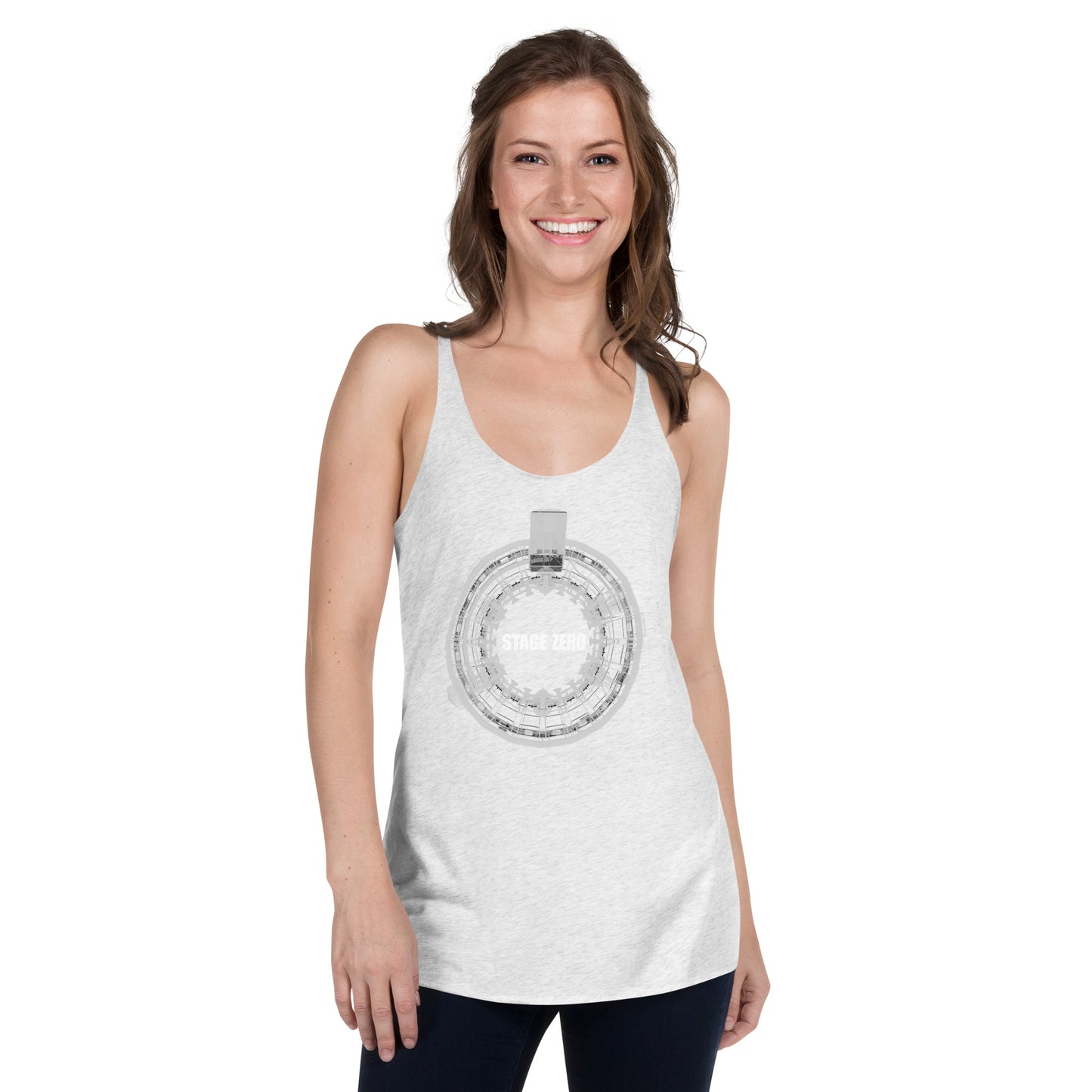 White OLM X-Ray Women's Racerback Tank