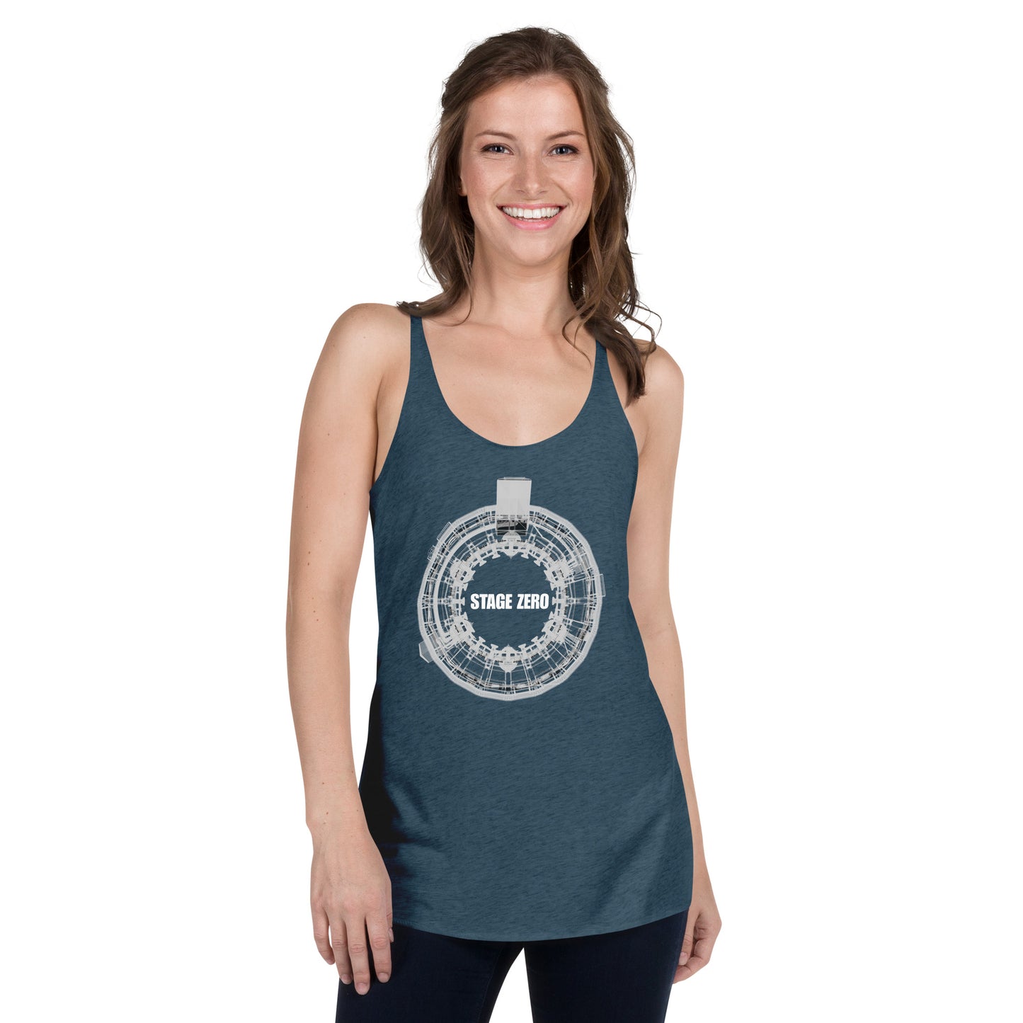 White OLM X-Ray Women's Racerback Tank