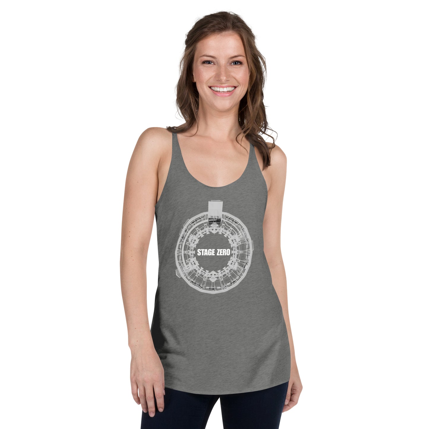 White OLM X-Ray Women's Racerback Tank